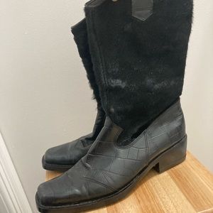 VINTAGE LEATHER & PONYHAIR COWBOY BOOTS